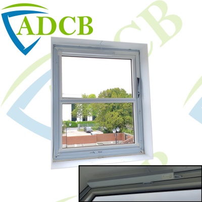 Aluminium AOV Window White 1sqm Opening Smoke Ventilation Custom Size