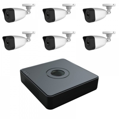 Hikvision HiWatch I108-A/2T - 8 Channel 1080p NVR 6x 1080p Bullet Cameras 2TB HDD CCTV Kit