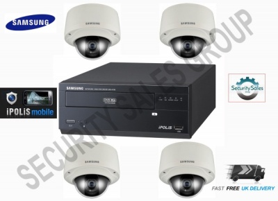 Samsung 4 Channel CCTV IP Network Package Kit 1x 4CH NVR + 4x VandalProof Camera