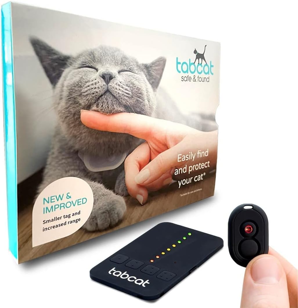 Tabcat V2 - Loc8tor Pet Cat/Kitten Tracker - Longer range & smaller tags. More accurate than GPS. No subscription, no data