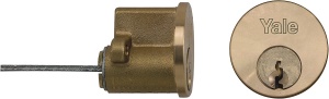 Yale B-1109-CH Replacement Rim Cylinder Lock, Suitable for 38-57mm Doors, 2 Keys Provided - Chrome Finish