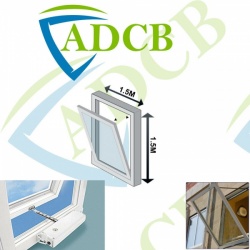 1.5M Square Wall Window Smoke Ventilation Kit AOV Actuator, PSU & Control Unit