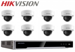 Hikvision 8 Dome Surveillance Camera 4MP External 8CH Network Recorder 1TB Kit