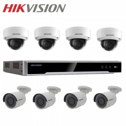Hikvision 4x Dome 4x Bullet 4MP 8CH NVR Recorder 1TB Outdoor External Camera Kit