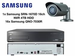 Samsung 4MP Network HD 1080p 16 Bullet Camera's & 16 CH NVR 4TB CCTV Package