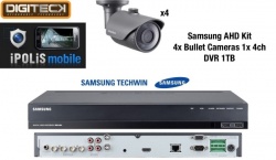 Samsung 4x Bullet Cameras & 1x 4 Channel DVR -CCTV Analog AHD 1080p Surveillance
