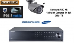 Samsung 4x Bullet Cameras & 1x 8 Channel DVR 1TB - CCTV AHD Kit SCO-6023/SRD-894