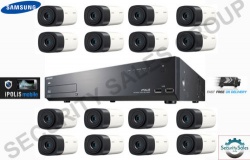 Samsung 16 Channel SRN-1670D HD IP Network CCTV Surveillance System 16CH NVR +  16x SNB-6003 2MP Cameras
