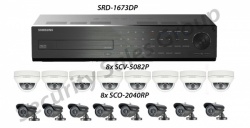 Samsung CCTV Security Kit 1x SRD-1673D 8x SCV-5082 8x SCO-2040R High Res Cameras
